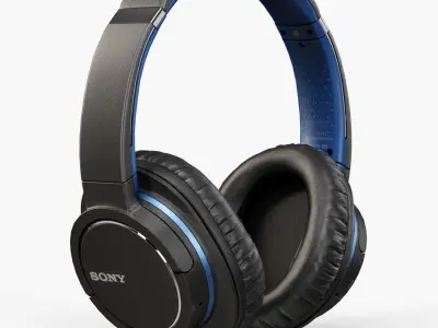 Sony MDR-ZX770BN headphones Low-poly 3D model