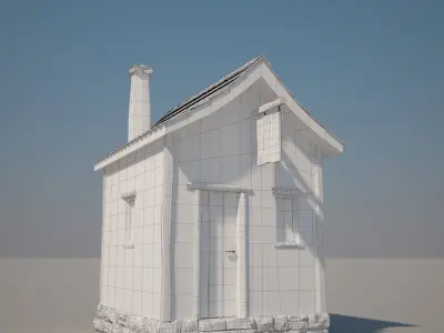 Cartoon Medieval House 01 3D model