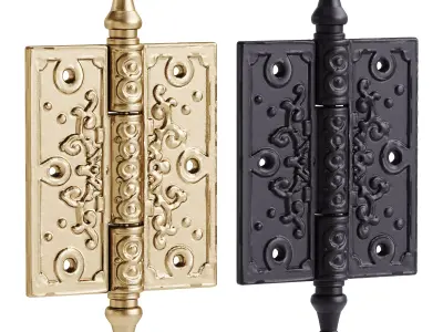 Black Cabinet Hinge 3D model