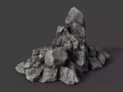 Rock 6-7 Low-poly 3D model