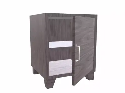 Bedside metal Table - 04 Low-poly 3D model