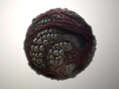 Material Skin Monster 6 Seamless PBR Texture Texture