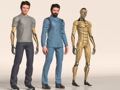 Cyborg Ben Lowpoly Game ready Low-poly 3D model