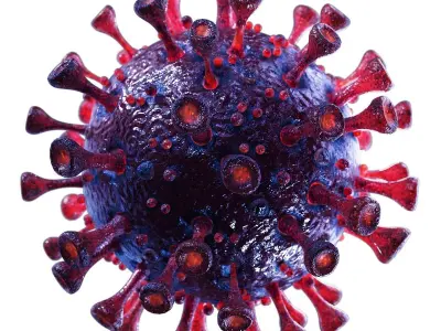 Coronavirus SARS-CoV-2 - Violet -SCENE Low-poly 3D model