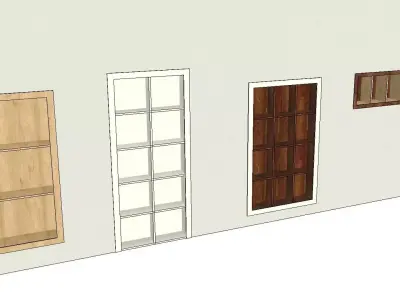 Fitted Bookcase Wall Niche 3D model