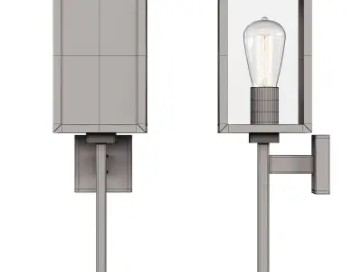 Modern Stately Wall Lantern 3D model