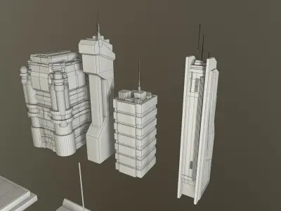 SciFi City Asset 8 Kit 3D model
