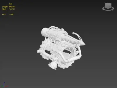 Next generation stylized harpoon gloves Low-poly 3D model