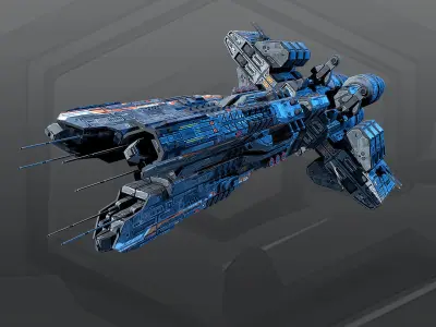SF Dreadnought 2E Low-poly 3D model