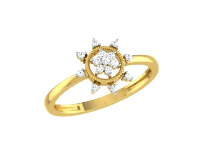 Women Ring Render 3dm STL OBJ FBX Details 3D print model 20