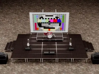 Mini Concert Stage 3D model