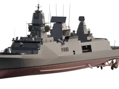GENERIC DETAILED US NAVY MODERN DESTROYER 3D model