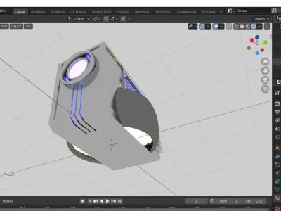 Sci fi Space Ship 3D model