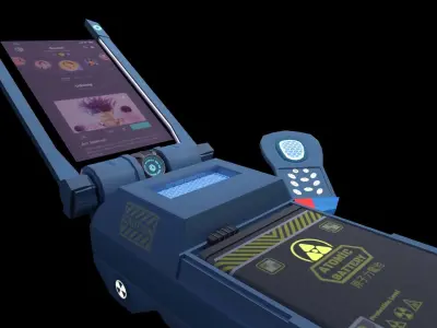 Sci-fi Smartphone- Stylized Low-poly 3D model