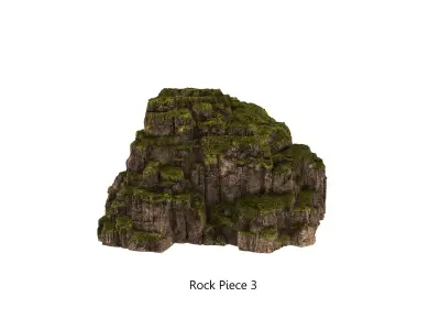 Mossy Modular Rocks Kit 3D model