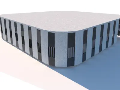 Building for conference room and artistic- cultural exhibitions 3D model