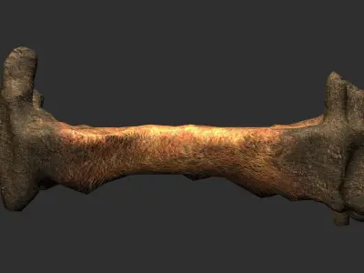 Stone Bridge - Dust Low-poly 3D model