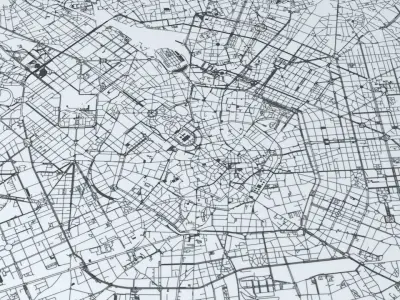 Milan Road Network and Streets 3D model