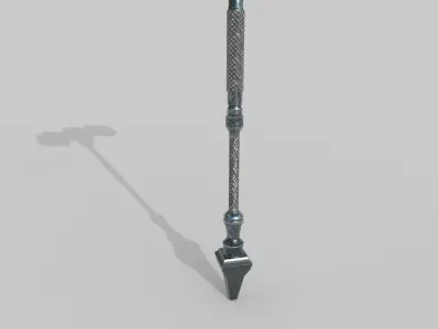 Hammer weapon with light Low-poly 3D model