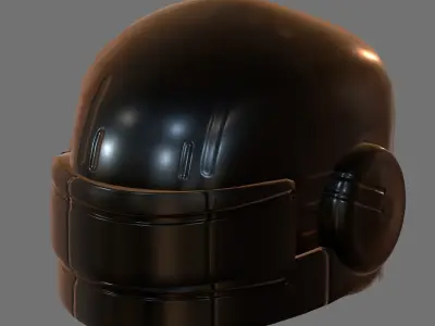 Gas mask helmet 3d model scifi Low-poly  Low-poly 3D model