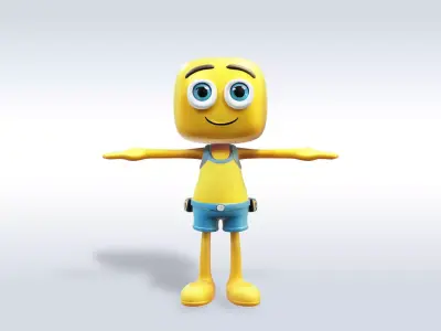 Cartoon character t stylized computer pc 3D model purchase