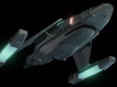Romulan Z-1 Nova Battleship Low-poly 3D model