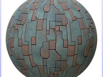 Stylized Metal Panels Seamless Texture Texture