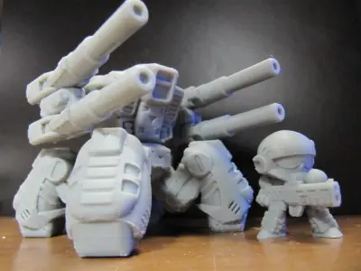 CHIBI-TECH SD - SBR-VII GUNPOD          3D print model
