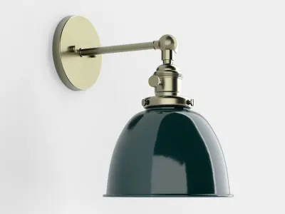 Permo Metal Dome Shade Sconce 3D model