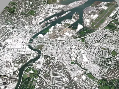 Cityscape Belfast Ireland 3D model