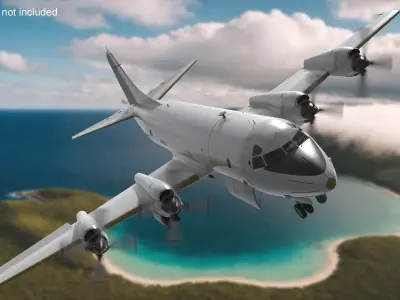  German Navy P3 Orion ASW Aircraft Rigged for Maya 