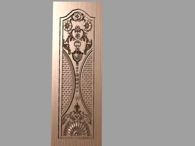 Wood Carving Door 3D model