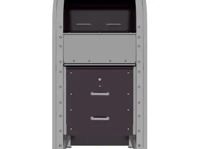 Trash Can and Mailbox 3D model
