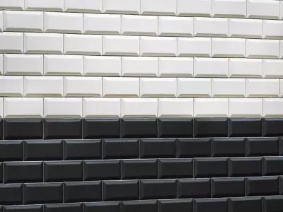 Tile black and white 3D model