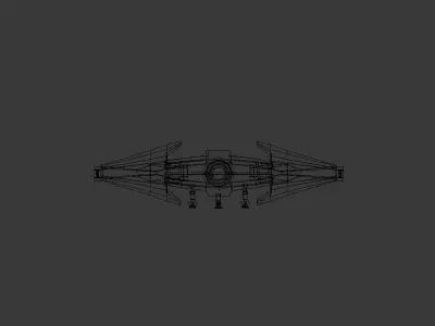 Ship - Sith Fury Low-poly 3D model