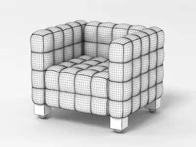 Josef Hoffman Cubis Chair 3D model