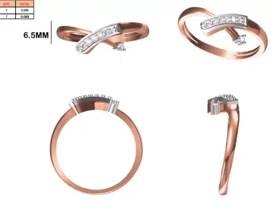Ladies-Elegant Stone Rings For Womens 5 3D print model