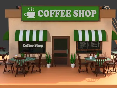 Coffee Shop 3D model