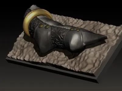 Lord of the ring Sauron Finger with ring HD 3D print model