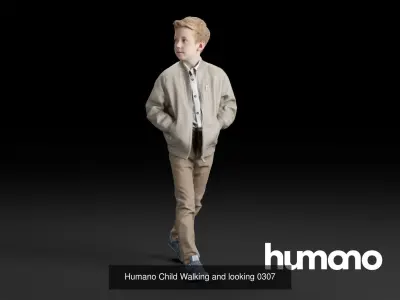 Humano 5-Pack - BUSINESS PEOPLE - WALKING SITTING - 5x 3D models