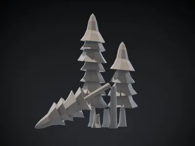 Tree 005 Low-poly 3D model