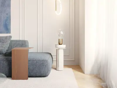 Living Room Blue Balance Low-poly 3D model