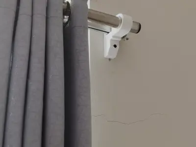 Wall Mount Curtain Rod Bracket 1 inch Pipe and Vitrase Rail 3D print model