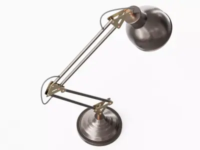 Industrial Style Desk Lamp - PBR metal realistic lamp Low-poly 3D model