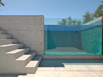 Exterior House Scene 4 - White Villa 3D model