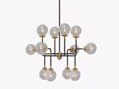 Sale Restoration Hardware Bistro Globe Clear Glass Chandelier 3D model