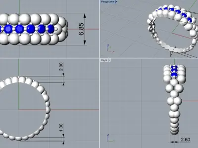 High jewelry Bubble set 3D Model Pack