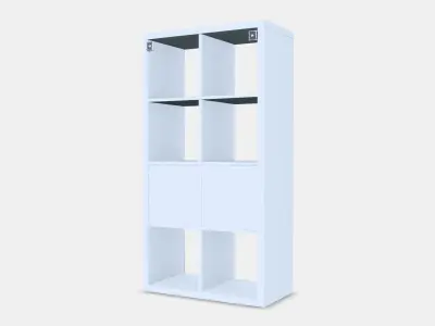 KALLAX Shelving unit with doors 1 Low-poly 3D model