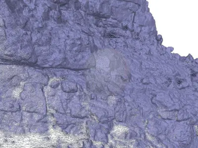 Mountain cliff corner 3D model