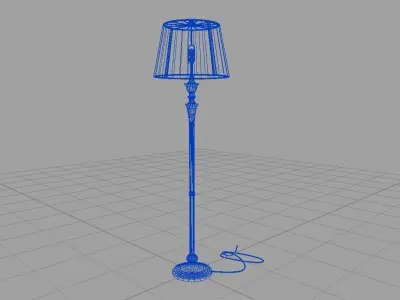 Floor Lamp Low-poly 3D model 23